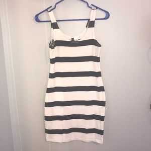H&M striped bodycon dress